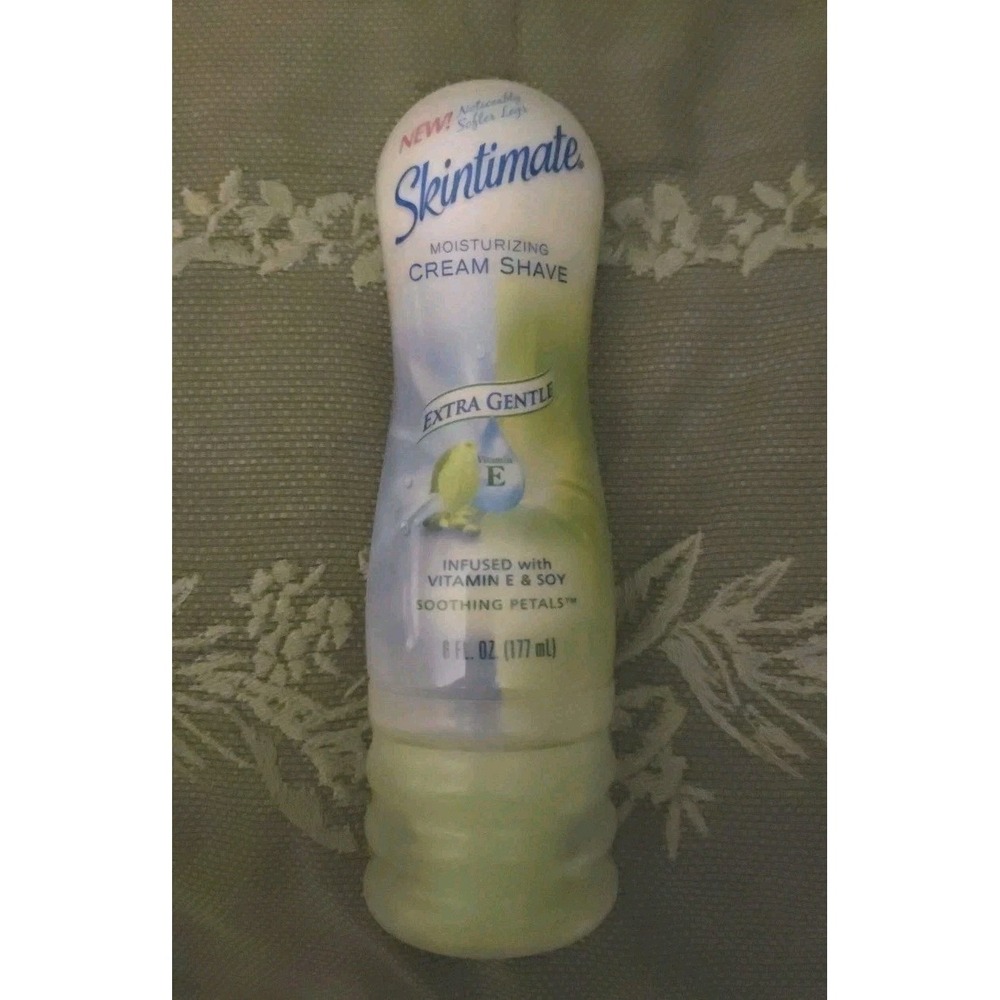 Skintimate Moisturizing Cream Shave Soothing Petals 6oz | Vitamin E & Soy | Rare